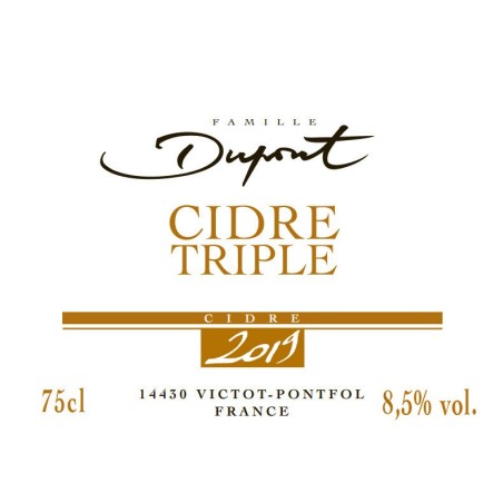 Cidre Triple Bio - Cidre artisanal du Pays d'Auge | Domaine Dupont