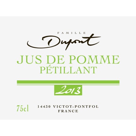 Jus de Pomme Pétillant sans Alcool, 75 cl et 33 cl | Dupont