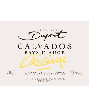 Calvados Original Dupont | Calvados Blanc 2 Ans d'Âge – Domaine Dupont