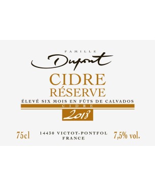 Calvados Réserve AOC Pays d'Auge | Domaine Dupont
